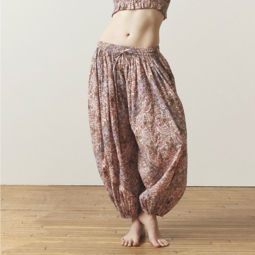 Out From Under Jasmine Balloon Purple Cropped Pant Size Small